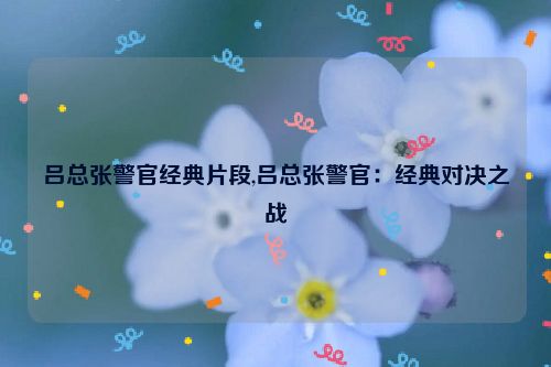 吕总张警官经典片段,吕总张警官：经典对决之战  第1张