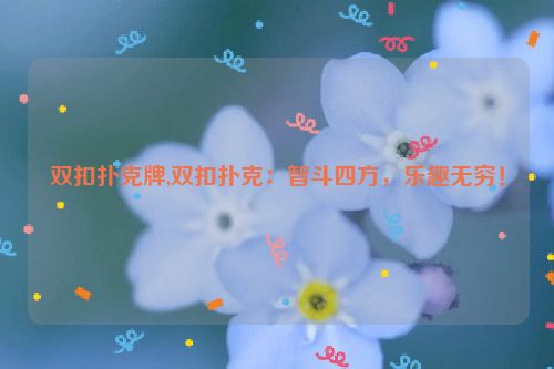 双扣扑克牌,双扣扑克：智斗四方，乐趣无穷！  第1张