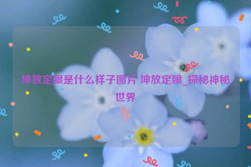 坤放定眼是什么样子图片 坤放定眼_探秘神秘世界  第1张