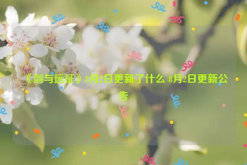 《剑与远征》8月2日更新了什么 8月2日更新公告  第1张