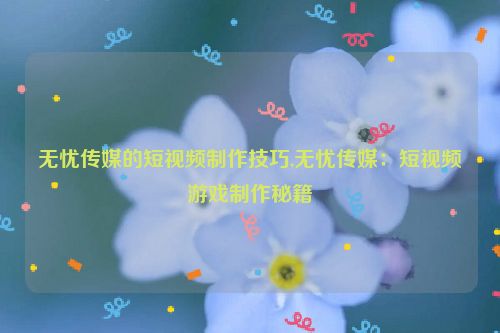 无忧传媒的短视频制作技巧,无忧传媒：短视频游戏制作秘籍  第1张