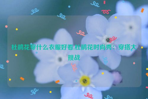 杜鹃花穿什么衣服好看,杜鹃花时尚秀：穿搭大挑战  第1张