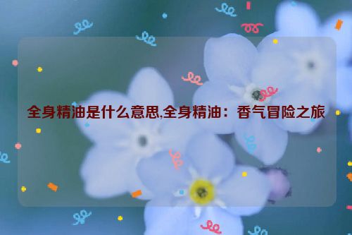 全身精油是什么意思,全身精油：香气冒险之旅  第1张