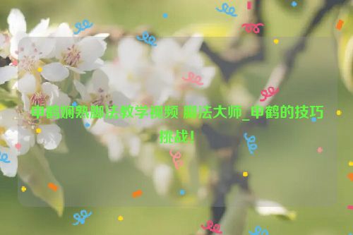 申鹤娴熟脚法教学视频 脚法大师_申鹤的技巧挑战！  第1张