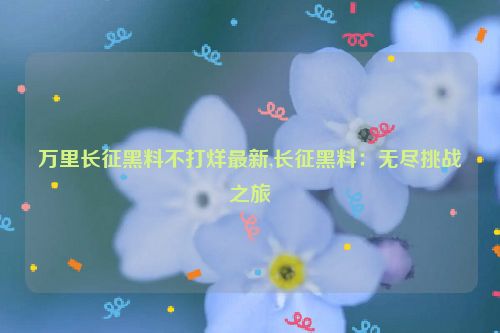 万里长征黑料不打烊最新,长征黑料：无尽挑战之旅  第1张