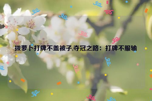 拔萝卜打牌不盖被子,夺冠之路：打牌不服输  第1张