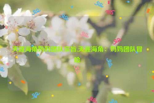 天涯海角妈妈团队宗旨,天涯海角：妈妈团队冒险  第1张