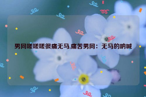 男同嗟嗟嗟很痛无马,痛苦男同：无马的呐喊  第1张